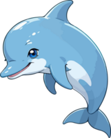 AI generated Dolphin Cartoon Art png