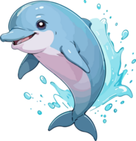 AI generated Dolphin Cartoon Mascot png