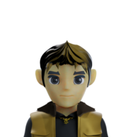 koel jong Mens 3d avatar png