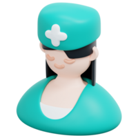 nurse 3d render icon illustration png