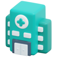 hospital 3d render icon illustration png