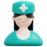 nurse 3d render icon illustration png