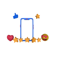 star rating and smartphone concept graphic for the background of a company idea png