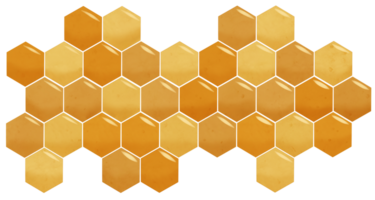 Honeycomb illustration. mosaic geometric pattern of comb with hexagon png