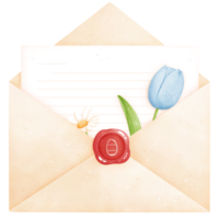 Watercolor Easter Mail Illustration png