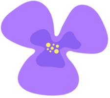 Olá Primavera mão desenhado abstrato nórdico flor símbolo objeto png