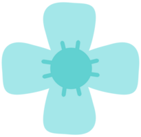 Hej vår hand dragen abstrakt nordic blomma symbol objekt png