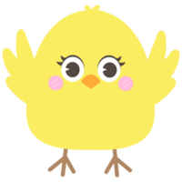 happy spring easter little cute yellow chick hooray png