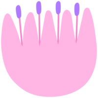 Hallo Frühling Hand gezeichnet abstrakt nordisch Blume Symbol Objekt png