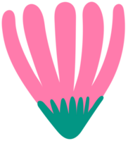 Hallo voorjaar hand- getrokken abstract nordic bloem symbool voorwerp png