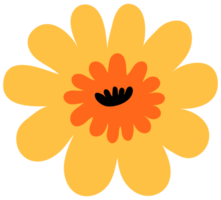 Hallo Frühling Hand gezeichnet abstrakt nordisch Blume Symbol Objekt png