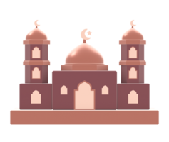 3d rendere di Islam religione fede moschea o Masjid per preghiere icona design png