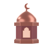 3d render do islâmico cultura com árabe lanterna decoração enfeite festival celebração ícone Projeto png