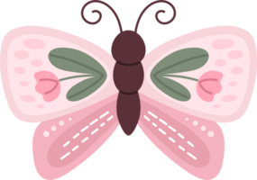 polilla mariposa garabatear ilustración png