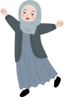 süß Hijab Mädchen Karikatur Charakter Illustration png