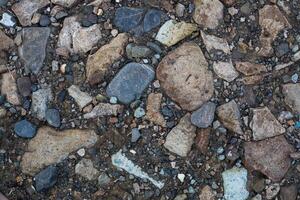 textura de agudo mar piedras de diferente tamaños foto