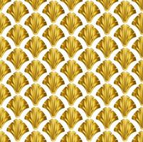 Gold Art Deco Seamless Repeat Pattern on White Background vector