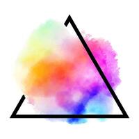 Abstract Triangle Colorful Paint Graphic Element vector