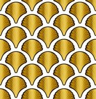 Gold Art Deco Seamless Repeat Pattern on White Background vector