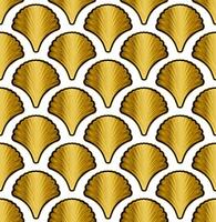 Gold Art Deco Seamless Repeat Pattern on White Background vector