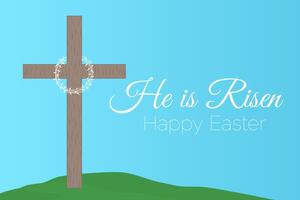 Happy Easter He is Risen Illustration vector