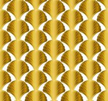 Gold Art Deco Seamless Repeat Pattern on White Background vector