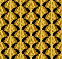 Gold Art Deco Great Gatsby Style Seamless Repeat Pattern Background vector