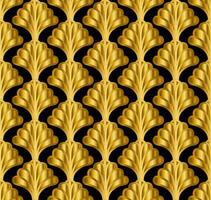 Gold Art Deco Great Gatsby Style Seamless Repeat Pattern Background vector