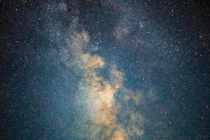 Milky way galaxy stars space dust in the universe, Long exposure photograph, with grain. photo