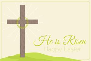 Simple Happy Easter He is Risen Illustration vector