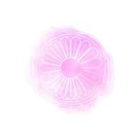 Pink Daisy Flower Watercolor Logo vector