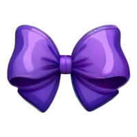 AI generated purple bow tie png