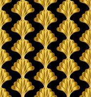 Gold Art Deco Great Gatsby Style Seamless Repeat Pattern Background vector