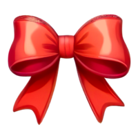 AI generated red ribbon bow png