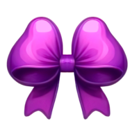 AI generated purple ribbon bow png