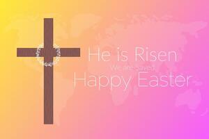 Modern Happy Easter He is Risen Illustration vector