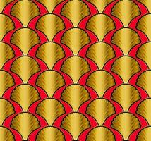 Red Gold Art Deco Seamless Repeat Pattern Background vector