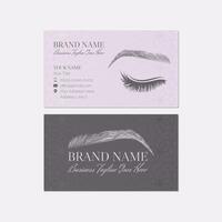 Eyebrows and Lashes Make Up Artist Business Card Design Template vector