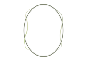 ornament of oval frame banner on background png