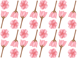 ein nahtlos Muster von Plumeria Frangipani png transparent Hintergrund im ein handgemalt Gradient Farbe Frühling Blumen- Konzept, Illustration