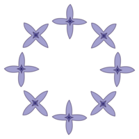 une lilas couronne png transparent Contexte dans une nettoyer dessiné à la main printemps floral concept, illustration