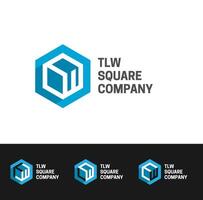 Square Flat Logo vector