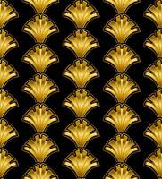 Gold Art Deco Great Gatsby Style Seamless Repeat Pattern Background vector