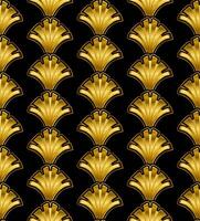 Gold Art Deco Great Gatsby Style Seamless Repeat Pattern Background vector