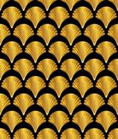 Gold Art Deco Great Gatsby Style Seamless Repeat Pattern Background vector