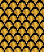 Gold Art Deco Great Gatsby Style Seamless Repeat Pattern Background vector