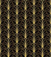 Gold Art Deco Great Gatsby Style Seamless Repeat Pattern Background vector