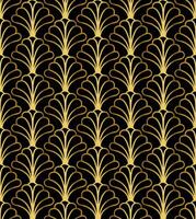 Gold Art Deco Great Gatsby Style Seamless Repeat Pattern Background vector