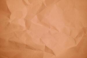 Brown Sheet crumpled paper color background  Close up Copy space photo