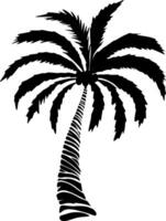 Palm tree illustration. a tropical island with palms. Nature logo icon vector